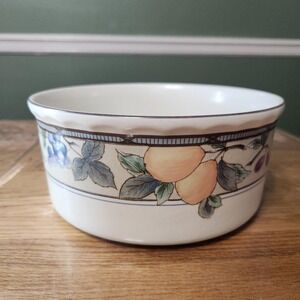 Mikasa Intaglio GARDEN HARVEST Souffle Serving Bowl 8 Inches